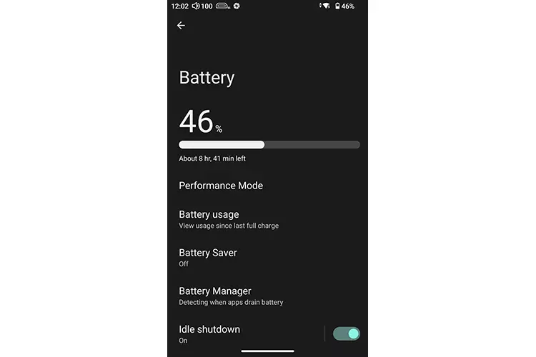 HiBy RS8 II battery life software screenshot