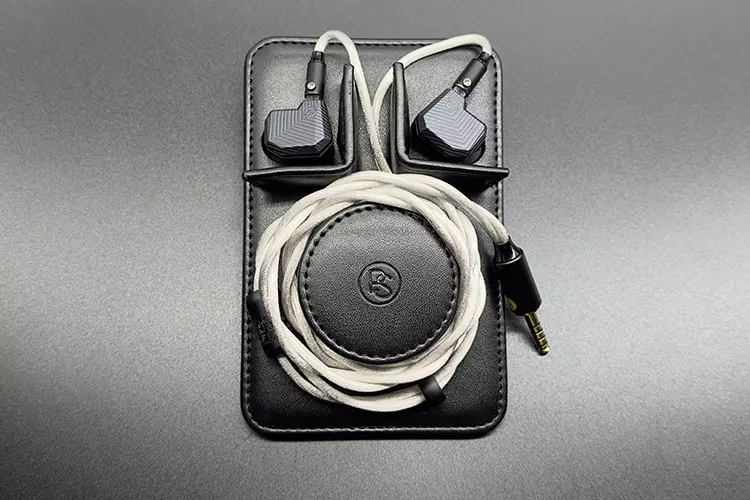 PLUSSOUND VOLTA SE on its leather stand