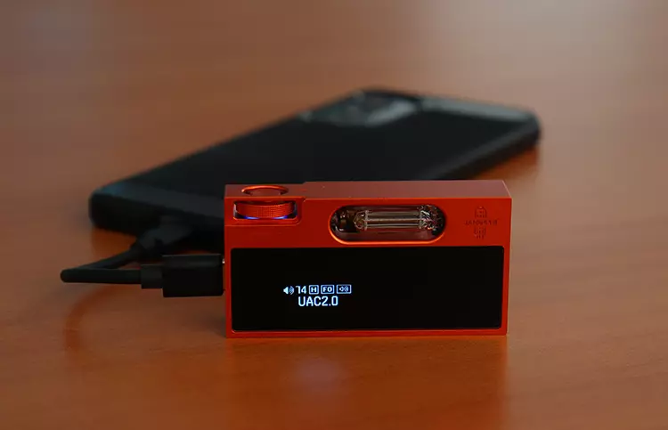 Shanling UA7 with screen turned on