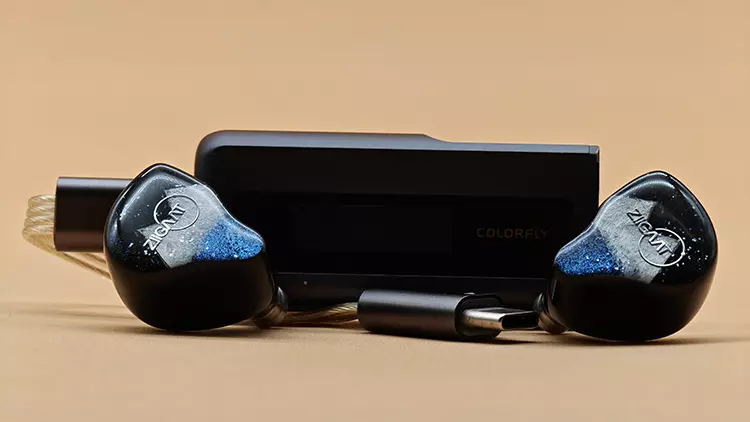 ZiiGaat Horizon shells beside the Colorfly CDA-M2 dongle DAC