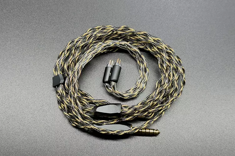 Campfire Audio Andromeda 10 stock cable rolled up