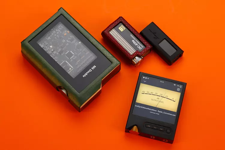 ONIX XM2 beside 3 portable DAC amplifiers