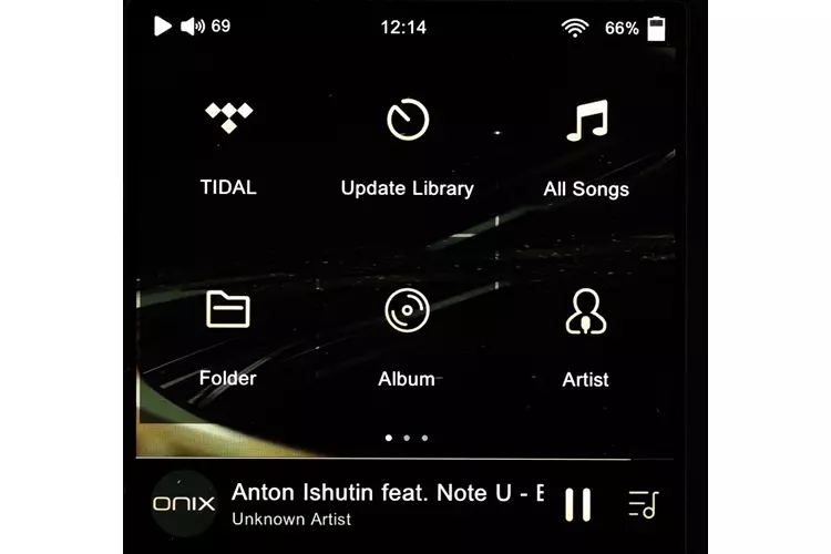 ONIX XM2 home screen screenshot