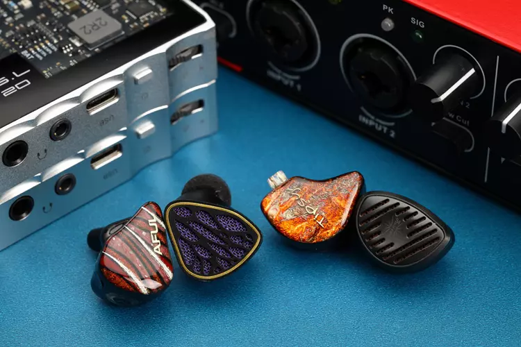 AFUL Performer 8S beside 3 other IEMs