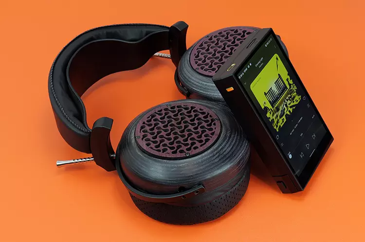 Cayin T201 beside ZMF Headphones BOKEH Open headphones