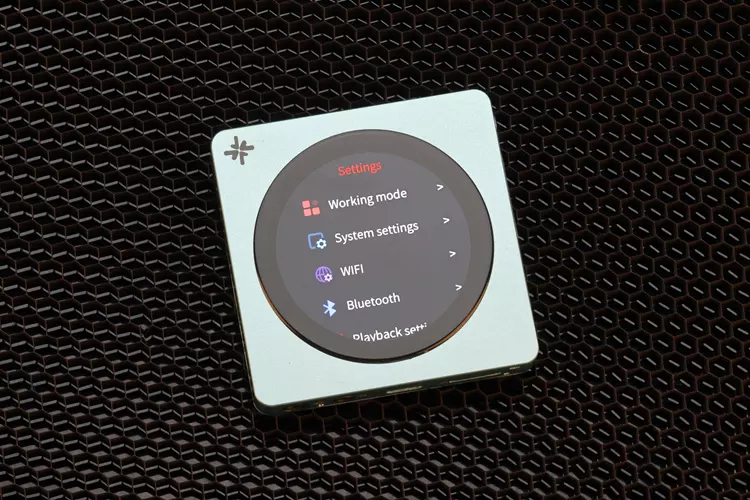 FiiO SNOWSKY DISC front panel settings screen