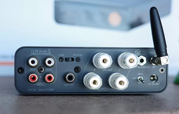 Fosi Audio BT20A MAX rear panel