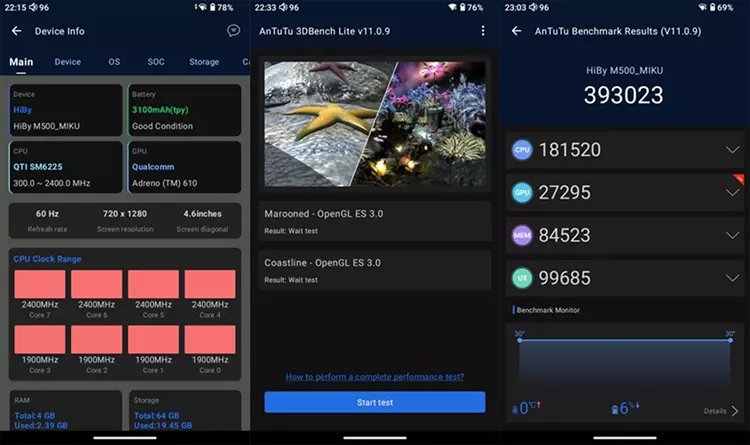 HiBy Digital M500 x Hatsune Miku 4G 3 antutu benchmarking screenshots