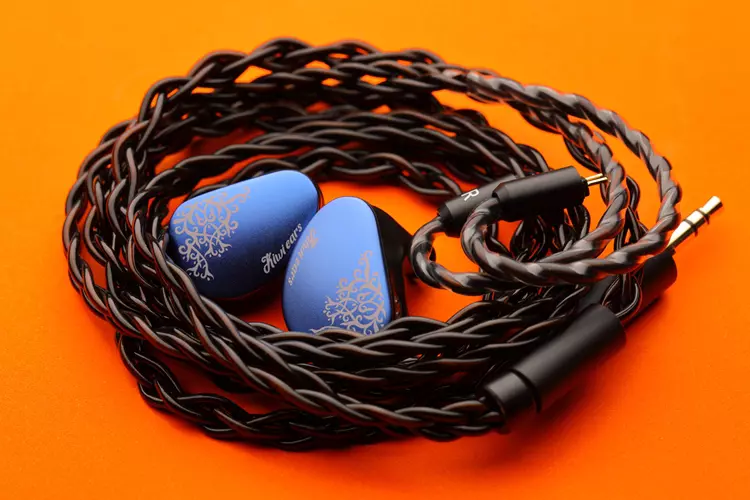 Kiwi Ears Cadenza II rolled up in its cable