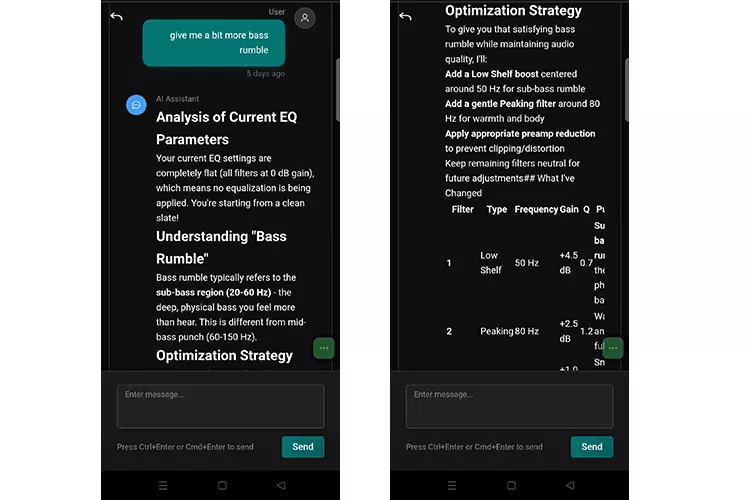 Luxsin X8 AI-assisted PMEQ screenshots