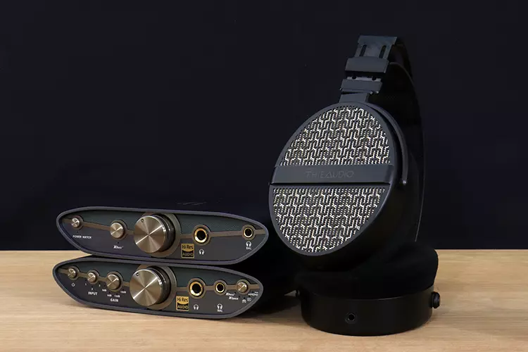 THIEAUDIO Cypher beside iFi audio ZEN CAN and DAC