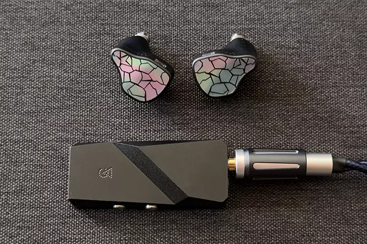 THIEAUDIO Hype 4 MKII beside the Campfire Audio RELAY dongle