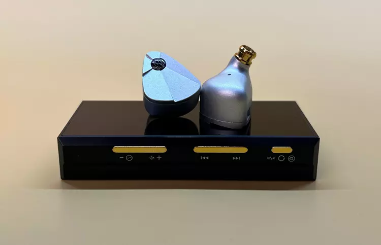 Twistura Beta IEMs on top of a dongle DAC