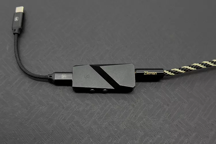 Zikman Arno Elegance plugged into the Campfire Audio Relay dongle
