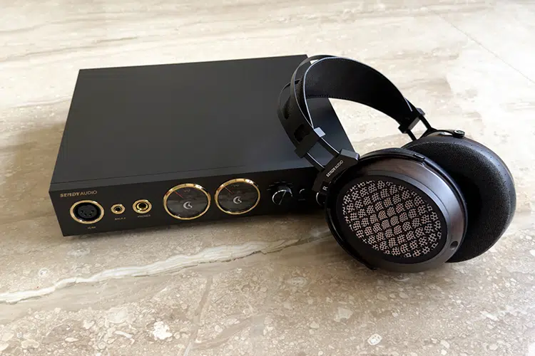 Sendy Audio KYLIN amplifier with Aiva headphones