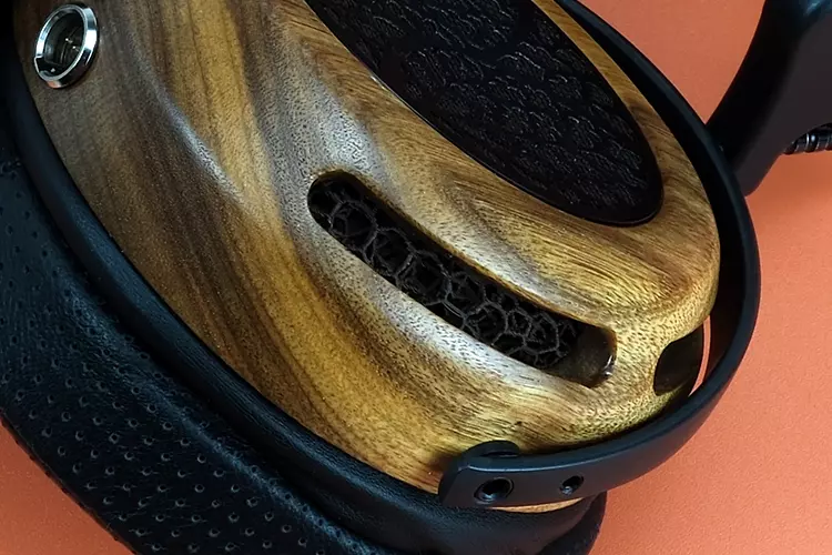 ZMF Headphones Tessidera headphoen wood cup close up