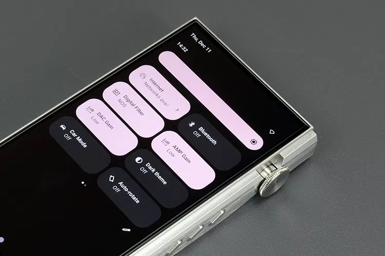 iBasso DX270 drop down Android menu