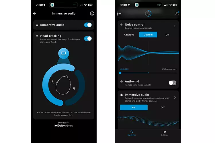 Sennheiser MOMENTUM 5 Wireless Smart Control App 2 screenshots