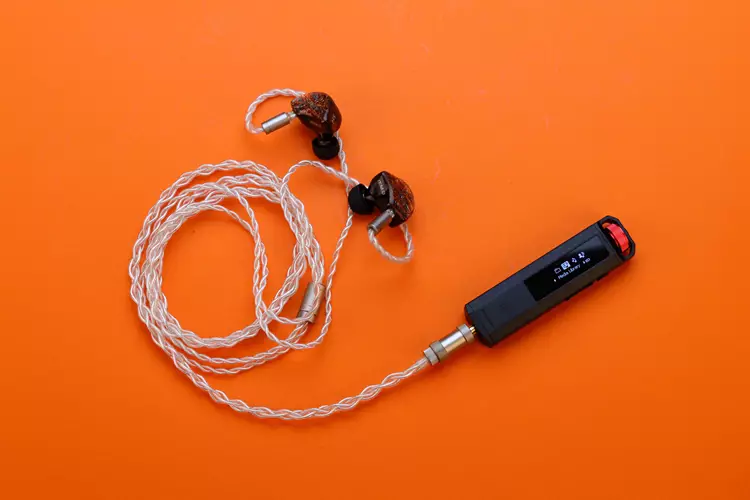 FiiO SNOWSKY ECHO NANO connected to an IEM